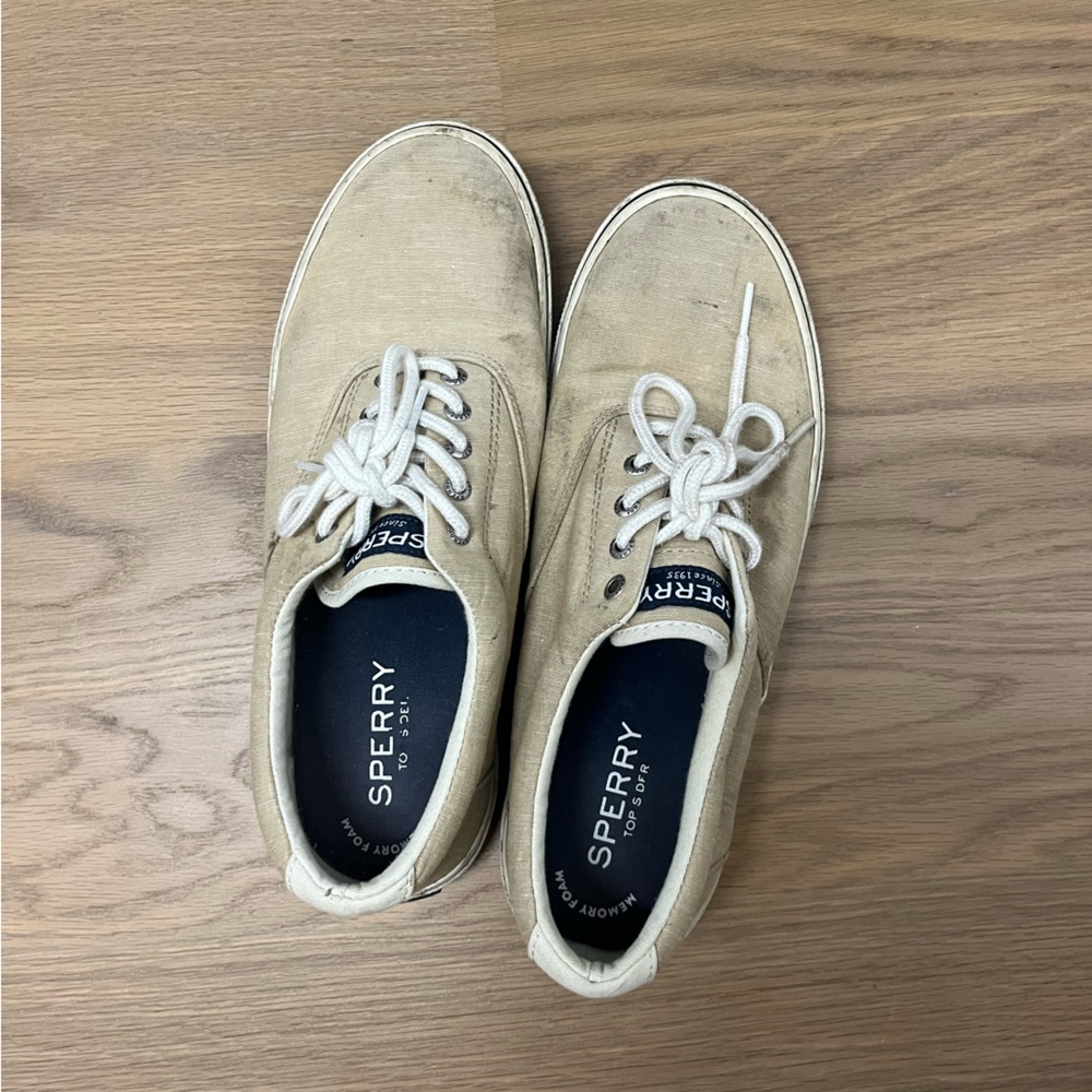 SPerry tan boat shoes